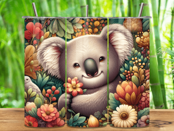 Autumn Koala Forest Foliage Tumbler Wrap Review: A Seasonal Design Asset for Content Creators