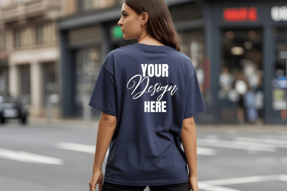 Back Side Oversized T-shirt Mockup for Product Mockups