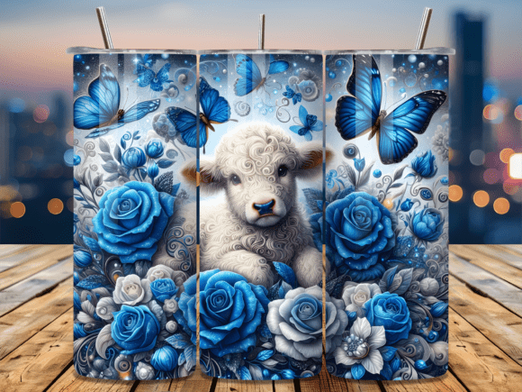 Blue Rose Cow Valentine Tumbler Wrap Png Review: A Versatile Design Asset for Content Creators