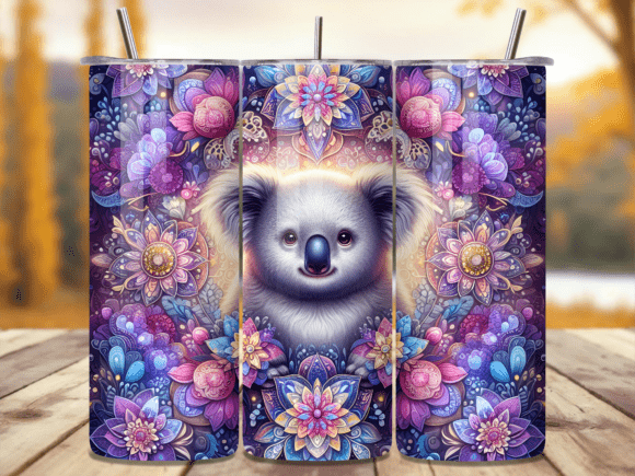 Boho Floral Koala Mandala Tumbler Wrap Review for Branding and Marketing