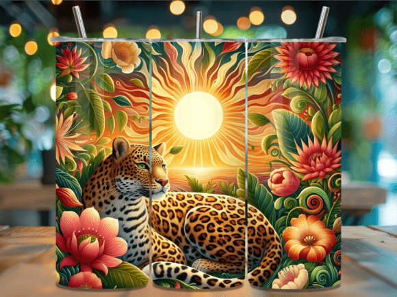 Boho Leopard Flower Garden Sun Tumbler Wrap Review for Creative Projects