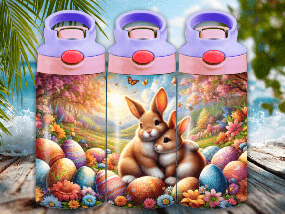 Bunny Couple Flip Top Kids Tumbler for Tumbler Wraps: A Designer’s Perspective