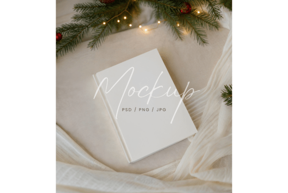 Cozy Winter Book Mockup: A Stationery Mockups Essential for Content Creators