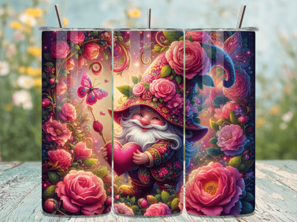 Garden Rose Gnome Valentine Tumbler Wrap Review