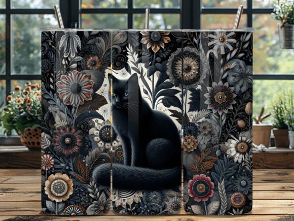 Gothic Floral Garden Cat Tumbler Wrap Review for Real Craft Projects
