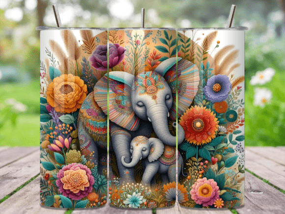 Mother Baby Elephant Tumbler Wrap: A Brand Designer’s Perspective