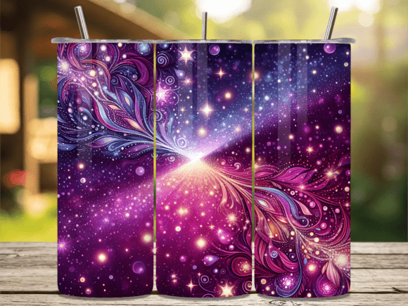Nebula Cosmic Floral Art Tumbler Wrap: A Designer’s Take on a Versatile Visual Asset