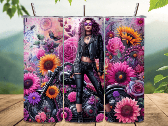 Purple Daisy Biker Chic Tumbler Wrap Review