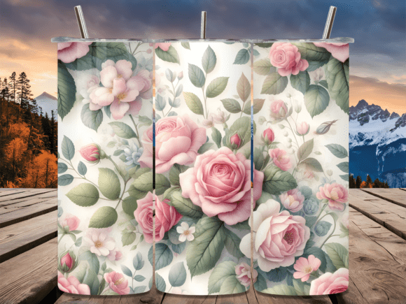 Soft Pink Roses Floral Art Tumbler Wrap Review