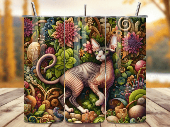 Sphynx Cat Floral Garden Tumbler Wrap: A Review for Digital Sellers