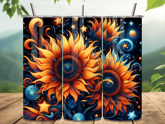Starry Night Sunflower Tumbler Wrap Review for Handmade Creators