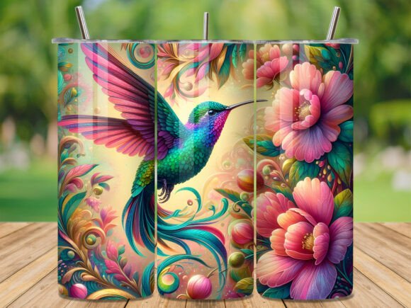 Vibrant Hummingbird Pink Flower Tumbler Review for Digital Sellers